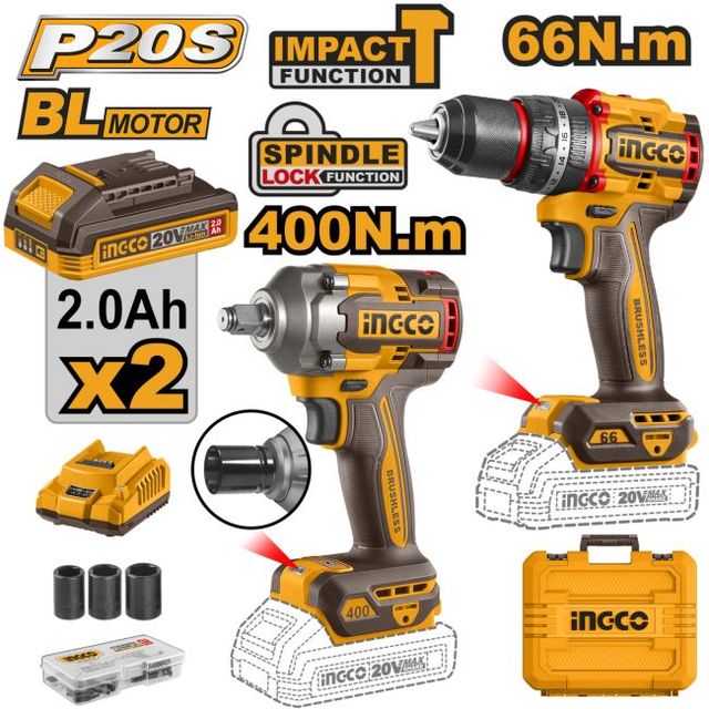 Cordless Drill & Impact Wrench Kit